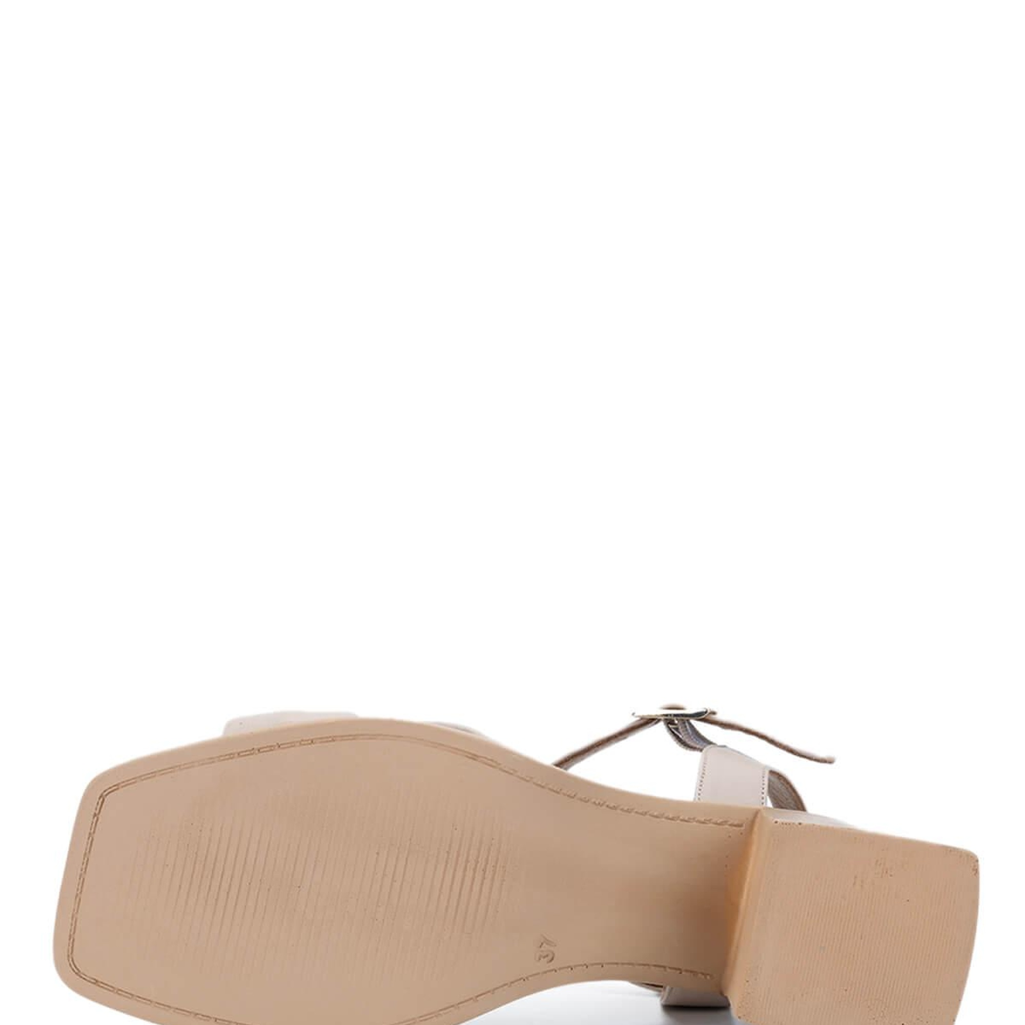 Tamer Tanca Kadın Vegan Bej Topuklu Sandalet