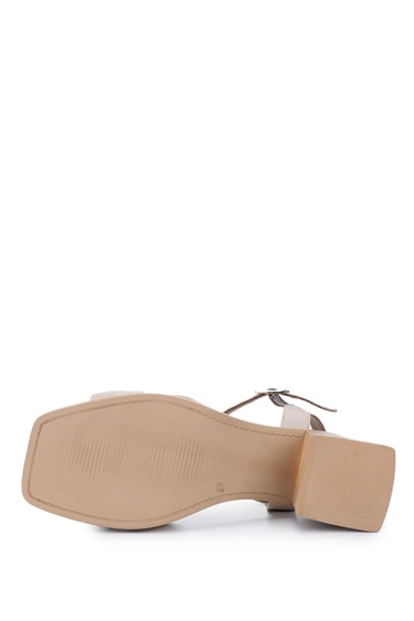 Tamer Tanca Kadın Vegan Bej Topuklu Sandalet