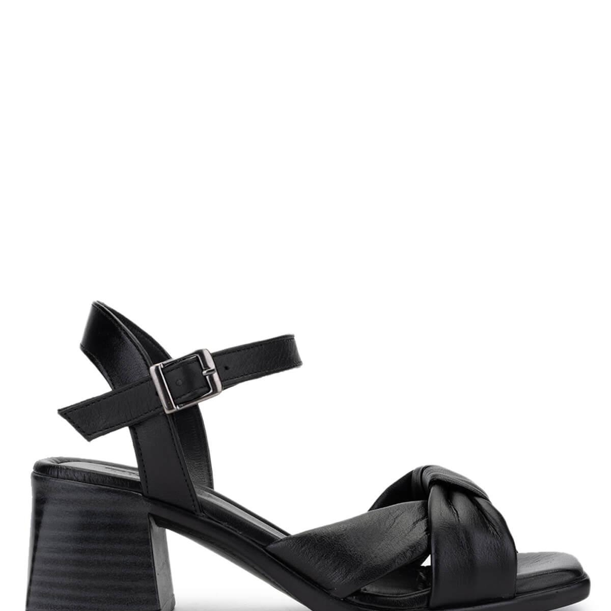 Tamer Tanca Kadın Vegan Siyah Topuklu Sandalet