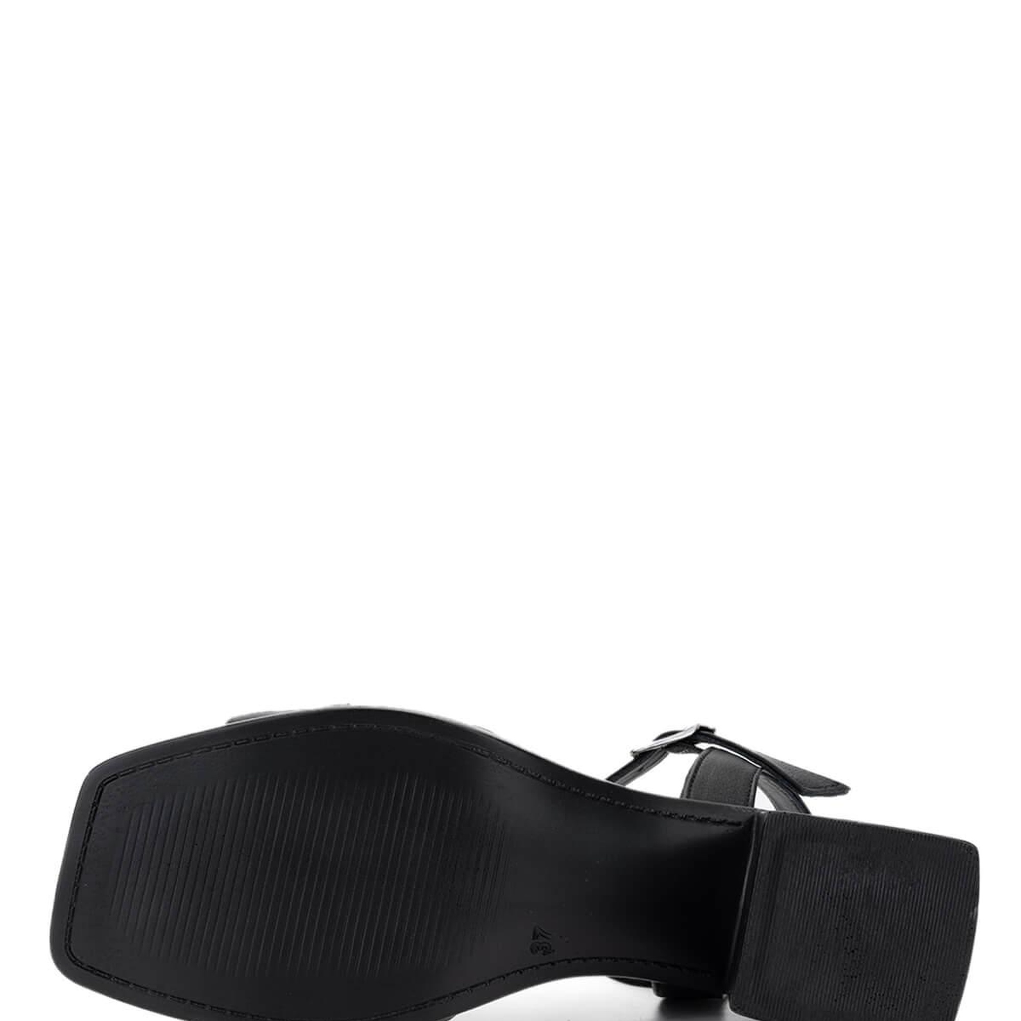 Tamer Tanca Kadın Vegan Siyah Topuklu Sandalet