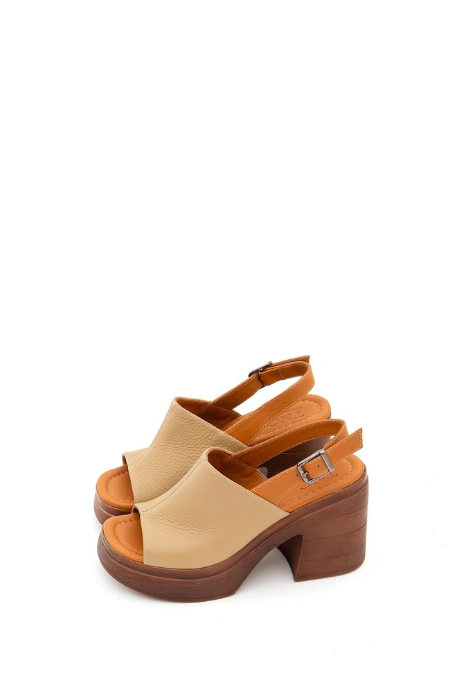  Tamer Tanca Kadın Hakiki Deri Vizon Topuklu Sandalet