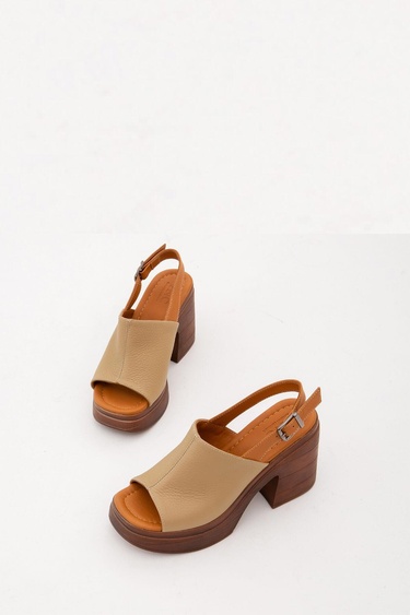  Tamer Tanca Kadın Hakiki Deri Vizon Topuklu Sandalet