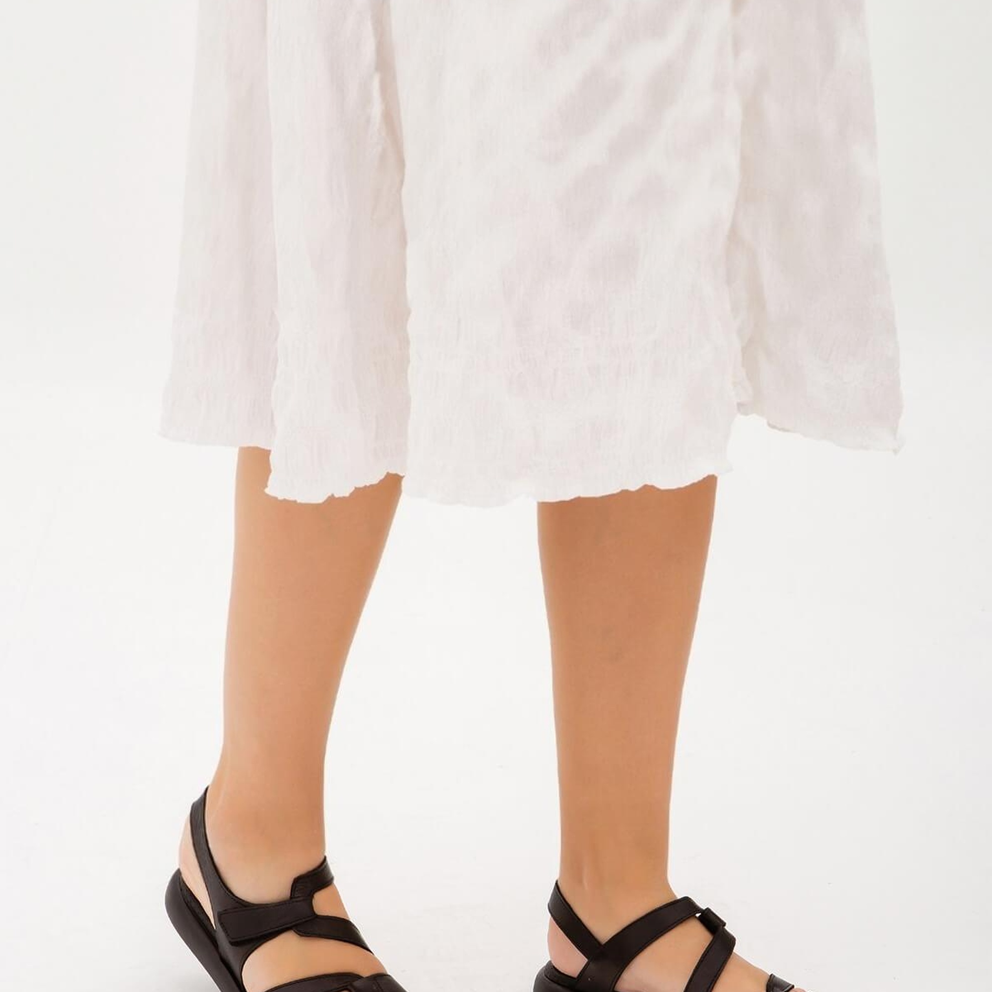 Tamer Tanca Kadın Hakiki Deri Siyah Düz Sandalet