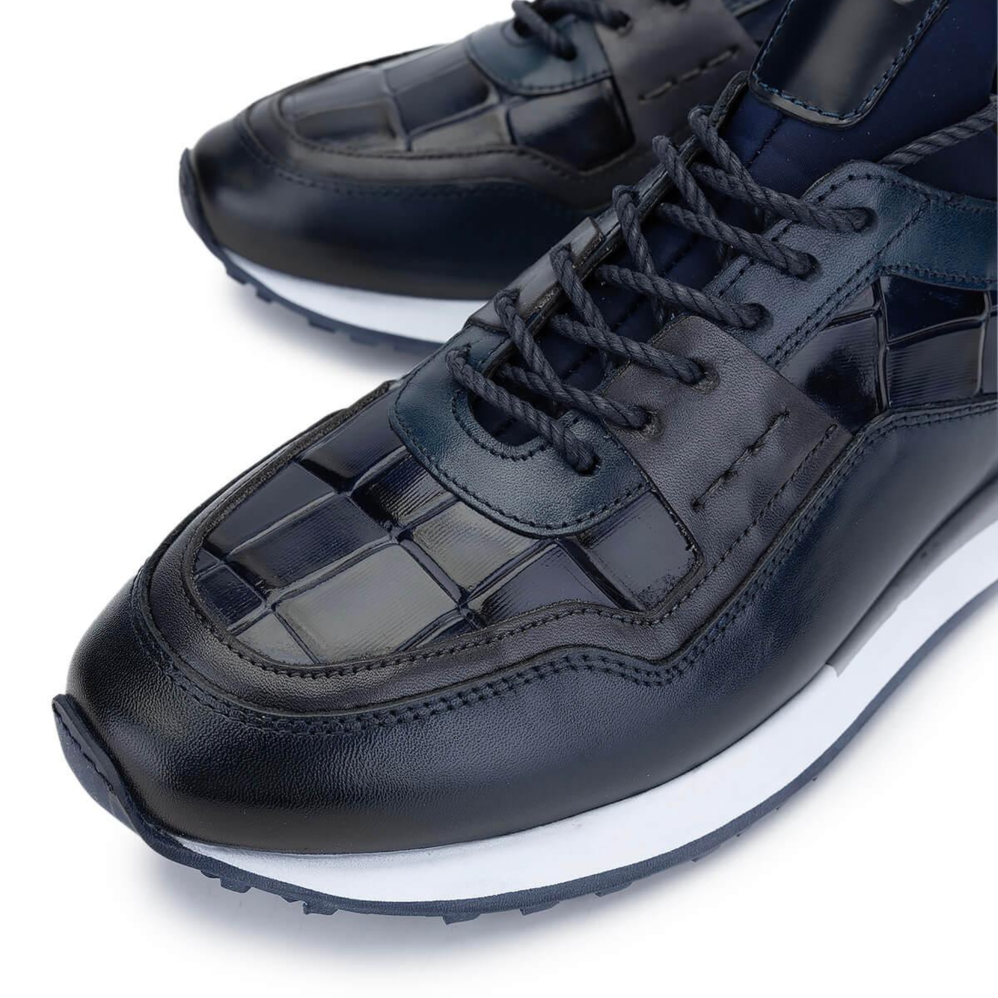 Tamer Tanca Erkek Hakiki Deri Lacivert Sneakers & Spor Ayakkabı