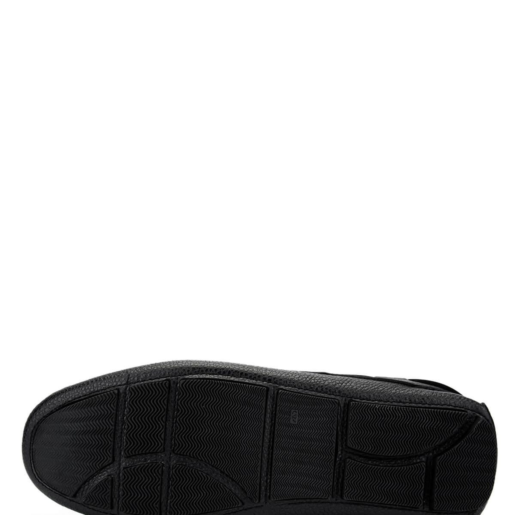 Valmenti Enjex Erkek Siyah Floter Hakiki Deri Düz Terlik