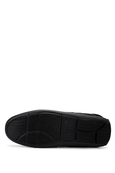  Valmenti Enjex Erkek Siyah Floter Hakiki Deri Düz Terlik