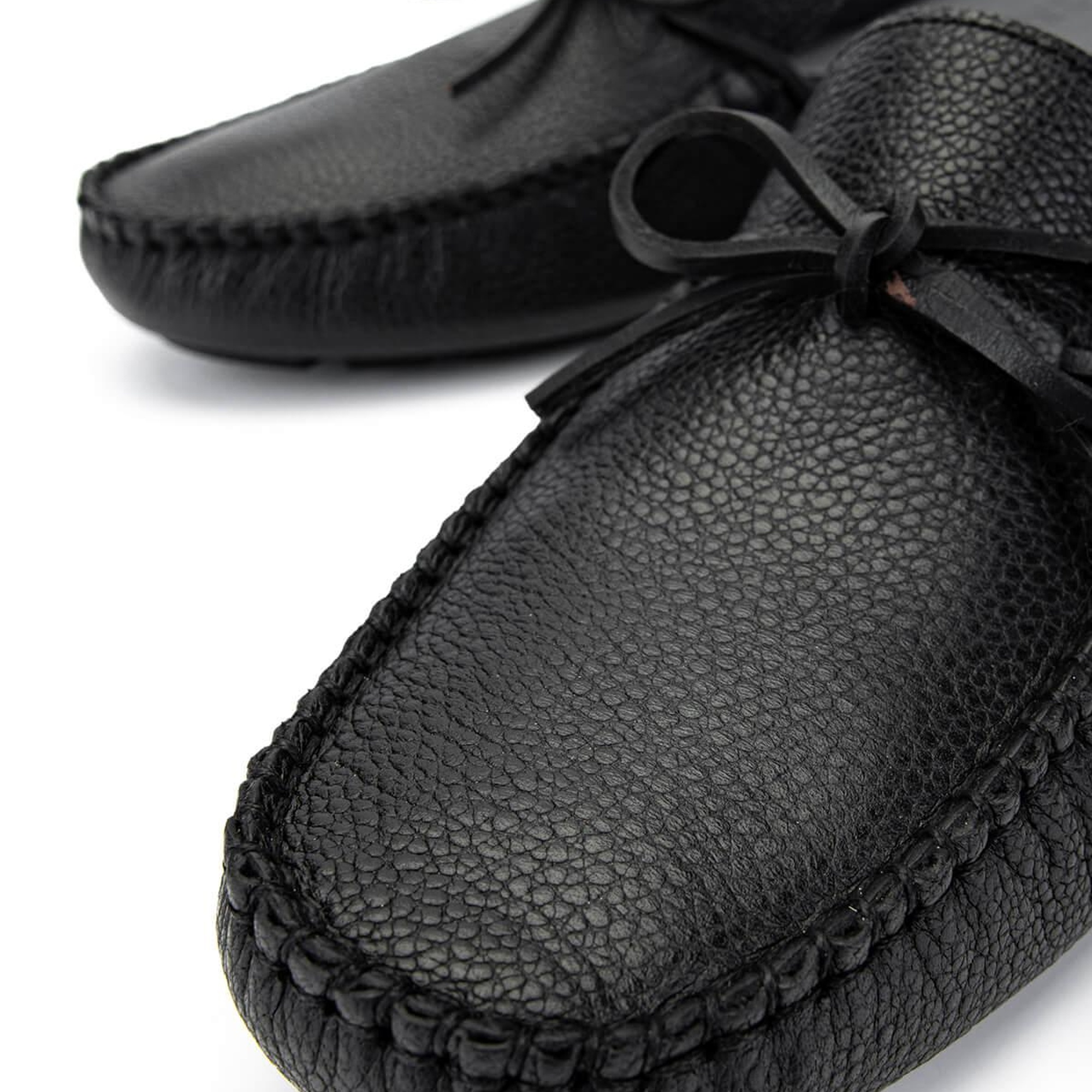 Valmenti Enjex Erkek Siyah Floter Hakiki Deri Düz Terlik