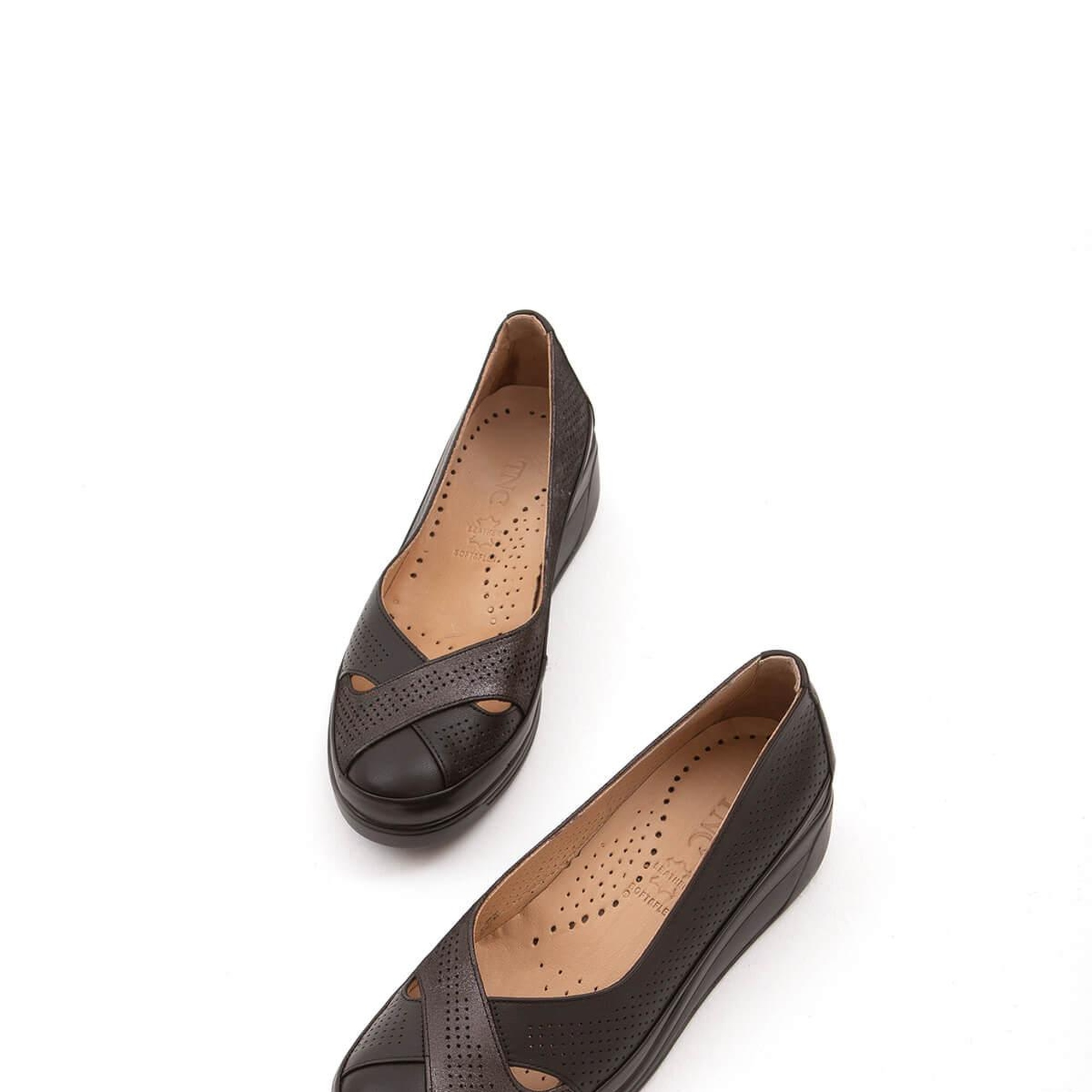 Tamer Tanca Kadın Hakiki Deri Siyah Comfort Ayakkabı