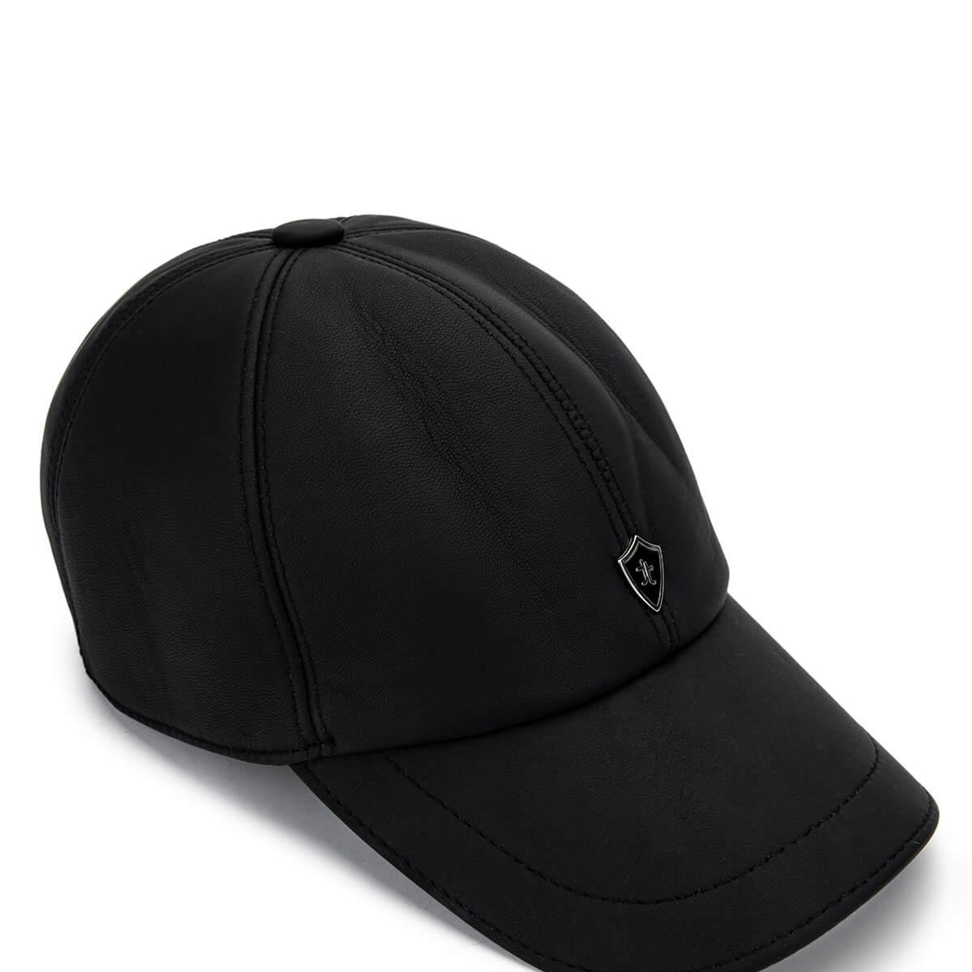 Tamer Tanca Erkek Hakiki Deri Siyah Şapka