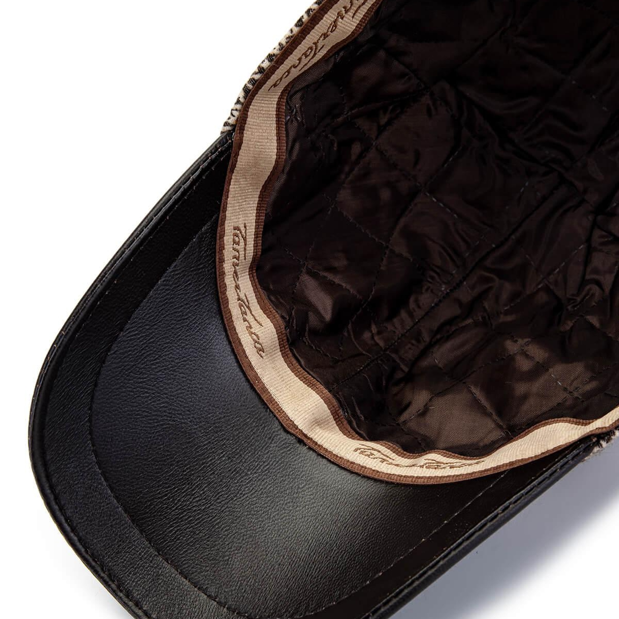 Tamer Tanca Erkek Deri & Tekstil Bej Şapka