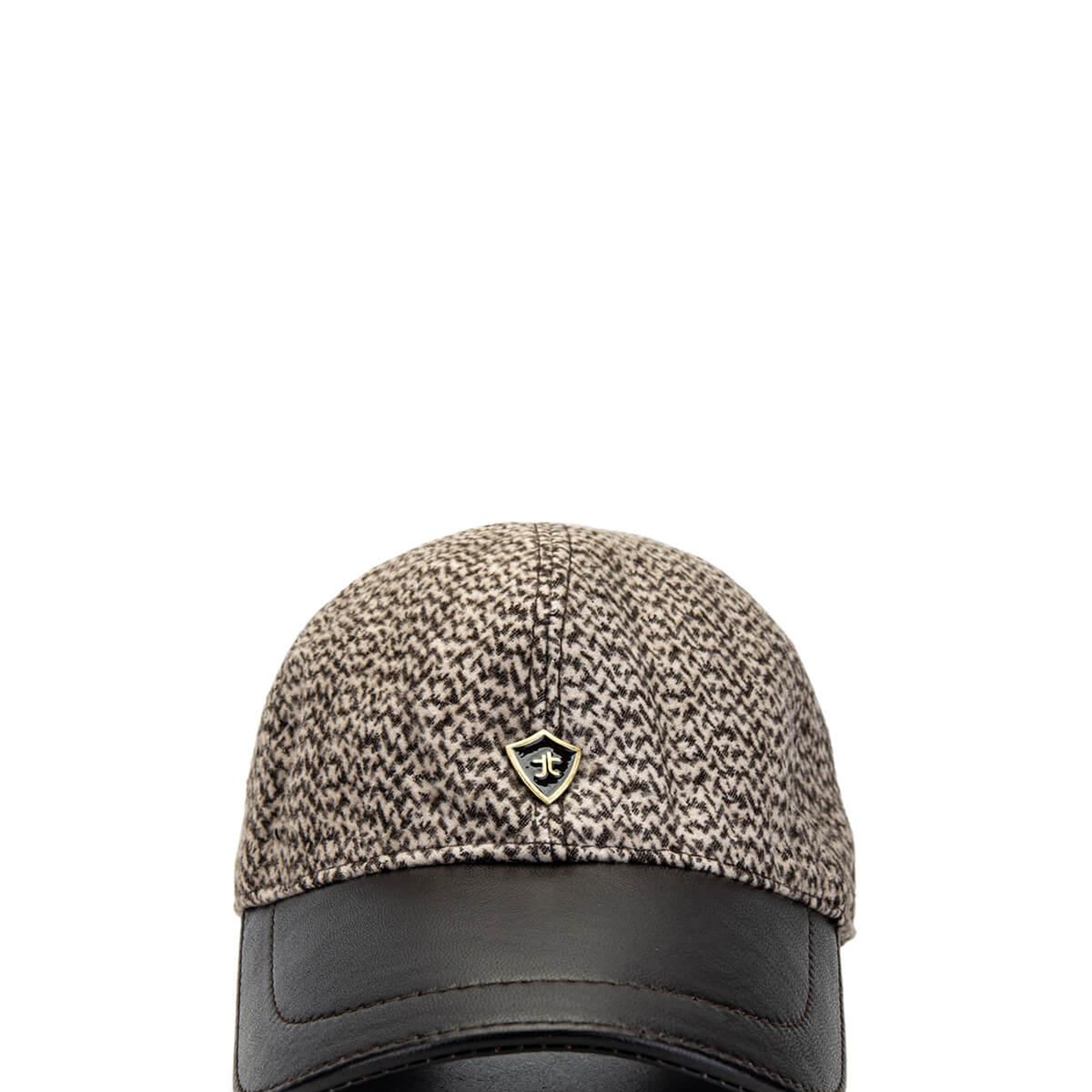 Tamer Tanca Erkek Deri & Tekstil Bej Şapka