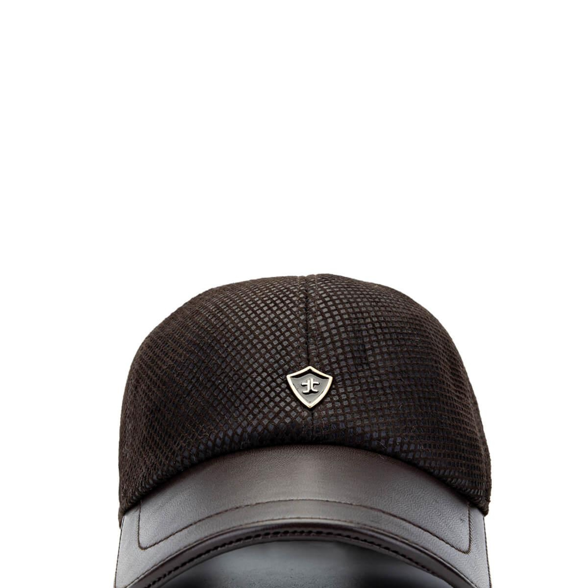 Tamer Tanca Erkek Deri & Tekstil Kahverengi Beyzbol Şapka