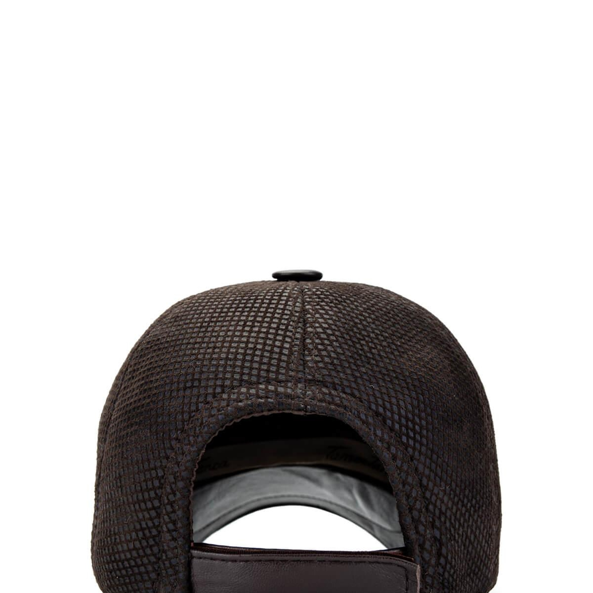 Tamer Tanca Erkek Deri & Tekstil Kahverengi Beyzbol Şapka