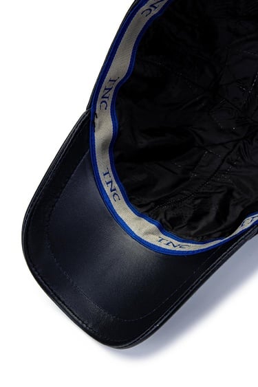  Tamer Tanca Erkek Hakiki Deri Lacivert Şapka