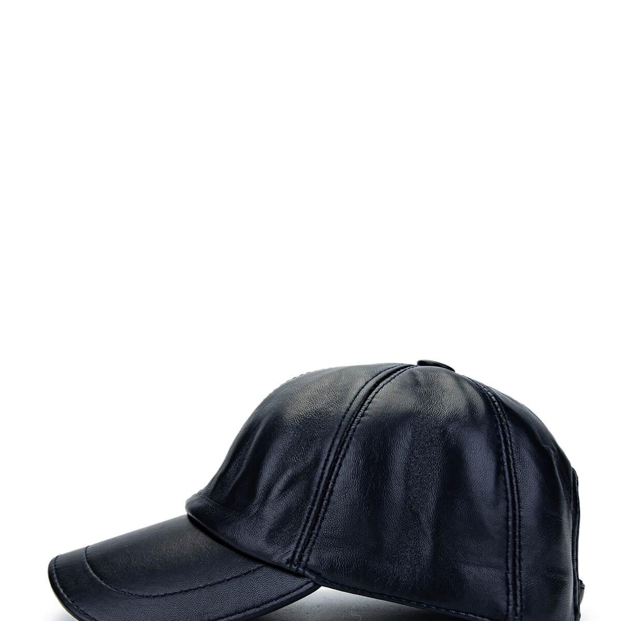 Tamer Tanca Erkek Hakiki Deri Lacivert Şapka