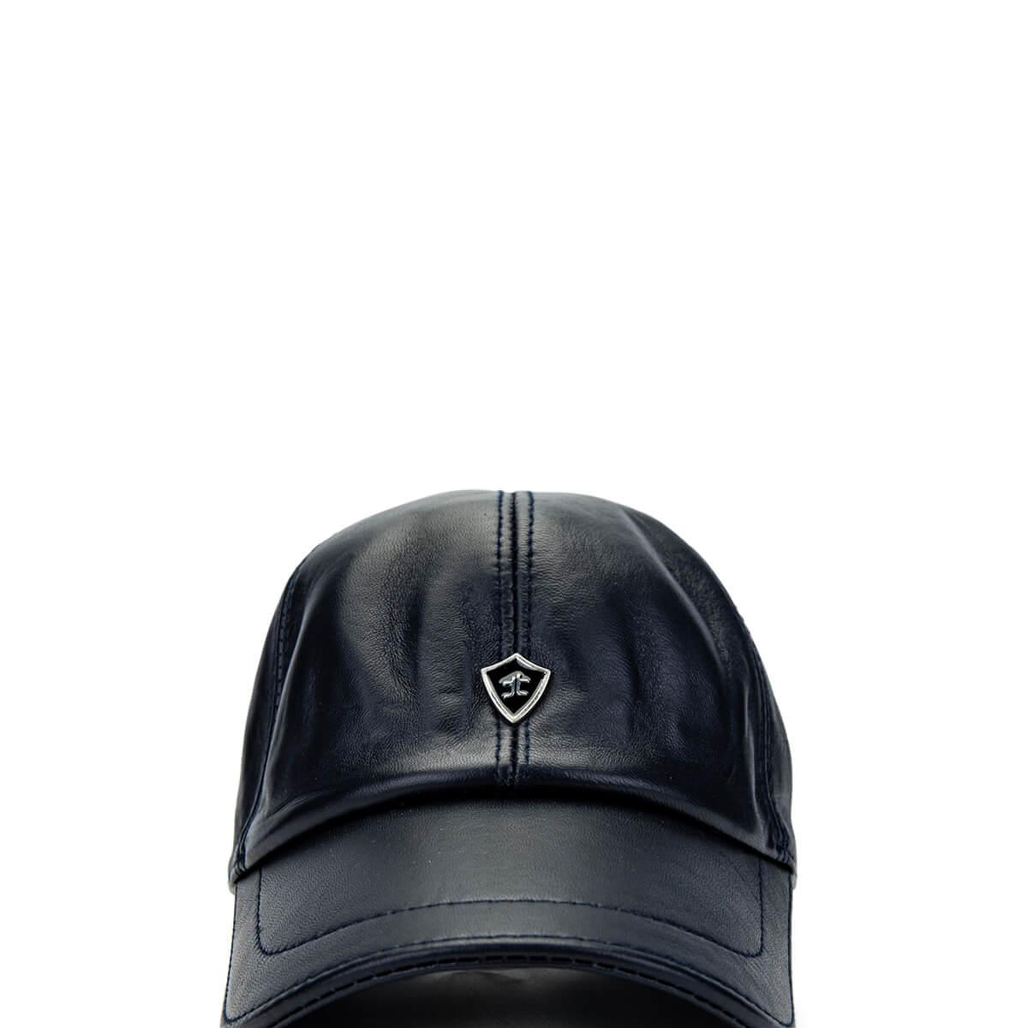 Tamer Tanca Erkek Hakiki Deri Lacivert Şapka