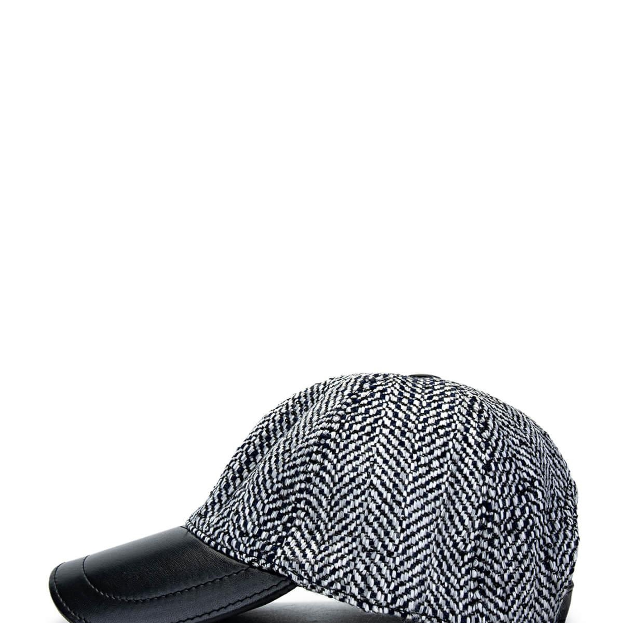 Tamer Tanca Erkek Deri & Tekstil Lacivert/Beyaz Şapka