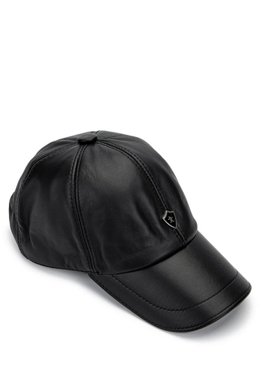  Tamer Tanca Erkek Hakiki Deri Siyah Şapka