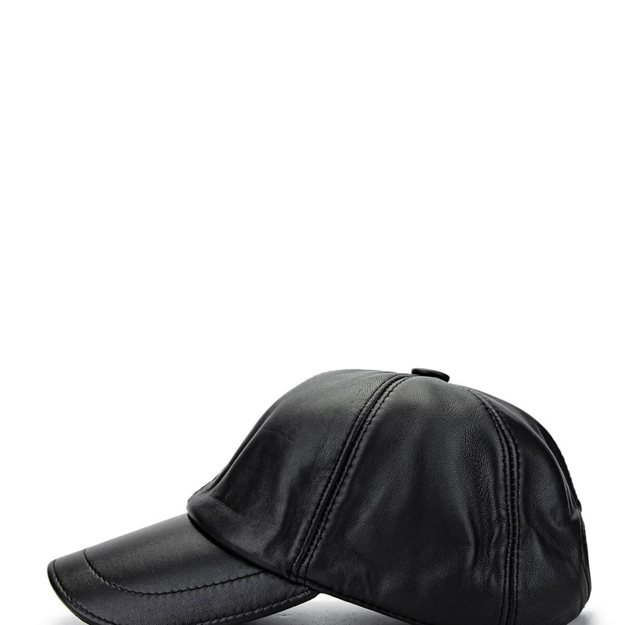 Tamer Tanca Erkek Hakiki Deri Siyah Şapka