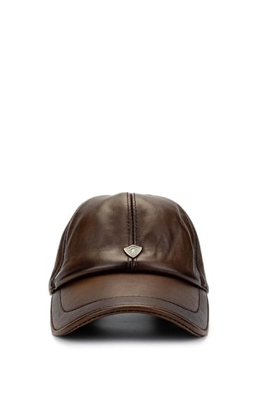  Tamer Tanca Erkek Hakiki Deri Taba Şapka