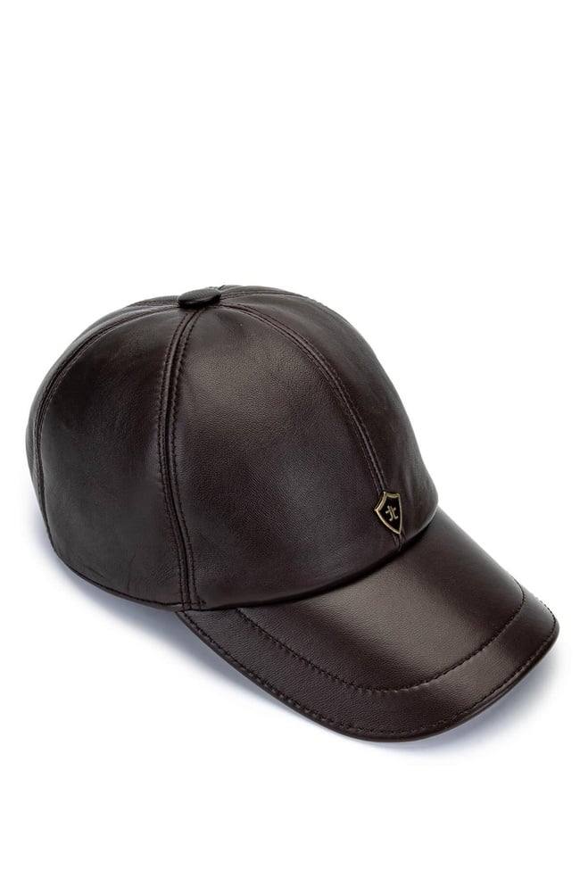 Tamer Tanca Erkek Hakiki Deri Kahverengi Şapka