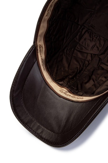  Tamer Tanca Erkek Hakiki Deri Kahverengi Şapka