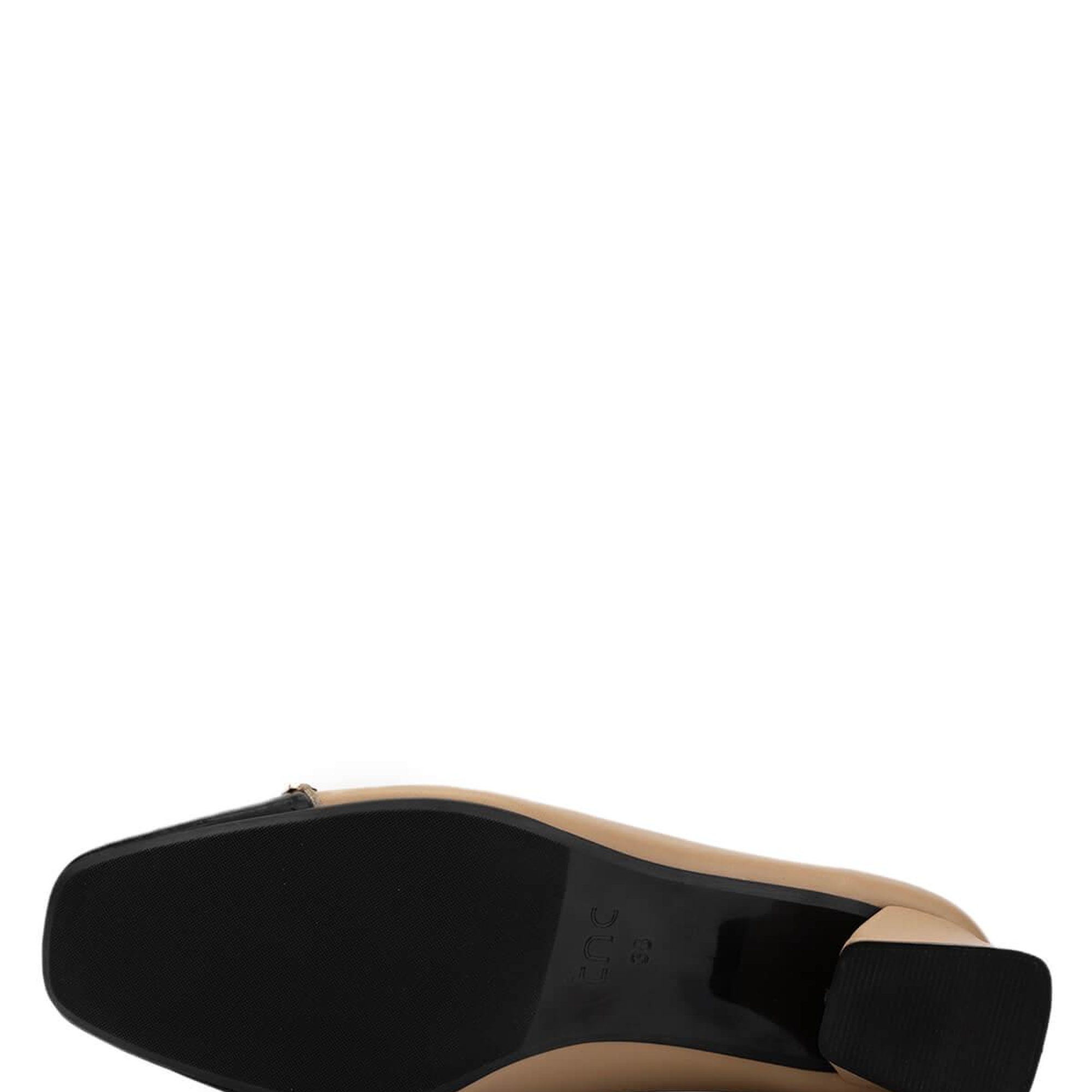 Tamer Tanca Kadın Hakiki Deri Bej Topuklu Ayakkabı