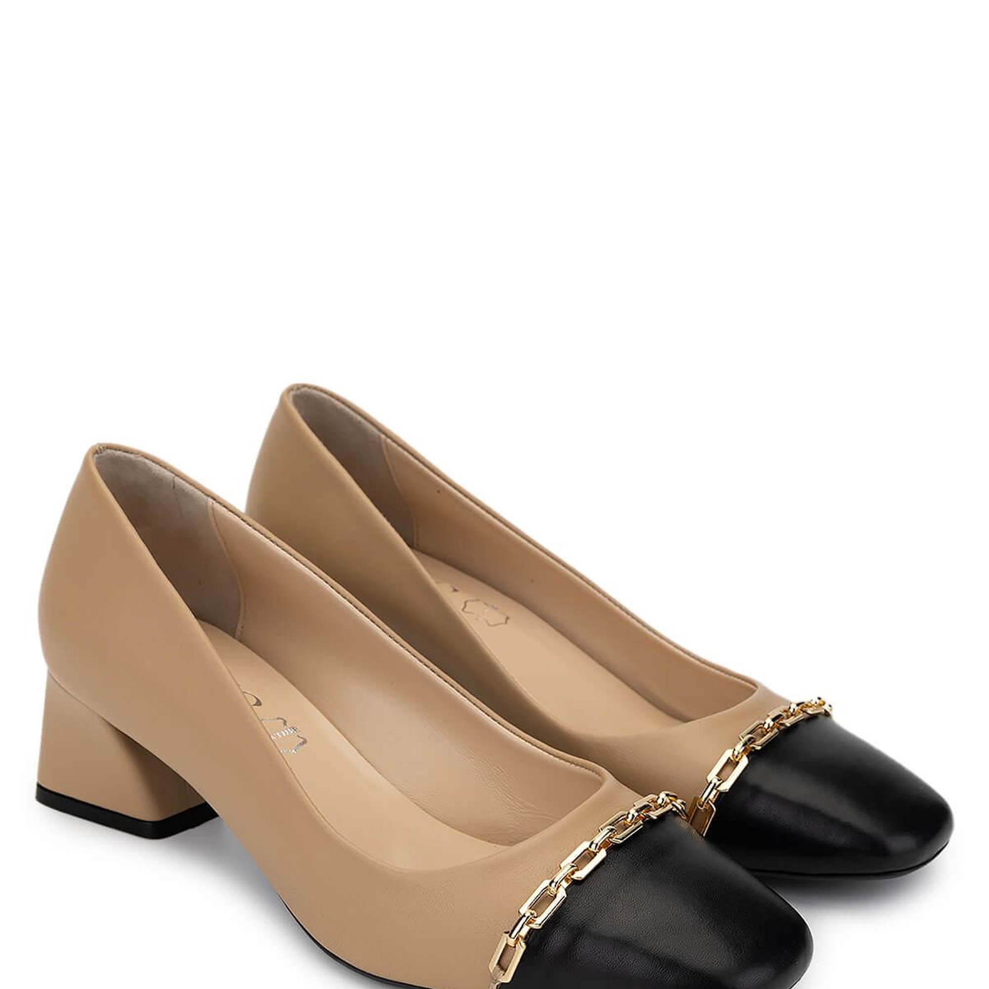 Tamer Tanca Kadın Hakiki Deri Bej Topuklu Ayakkabı