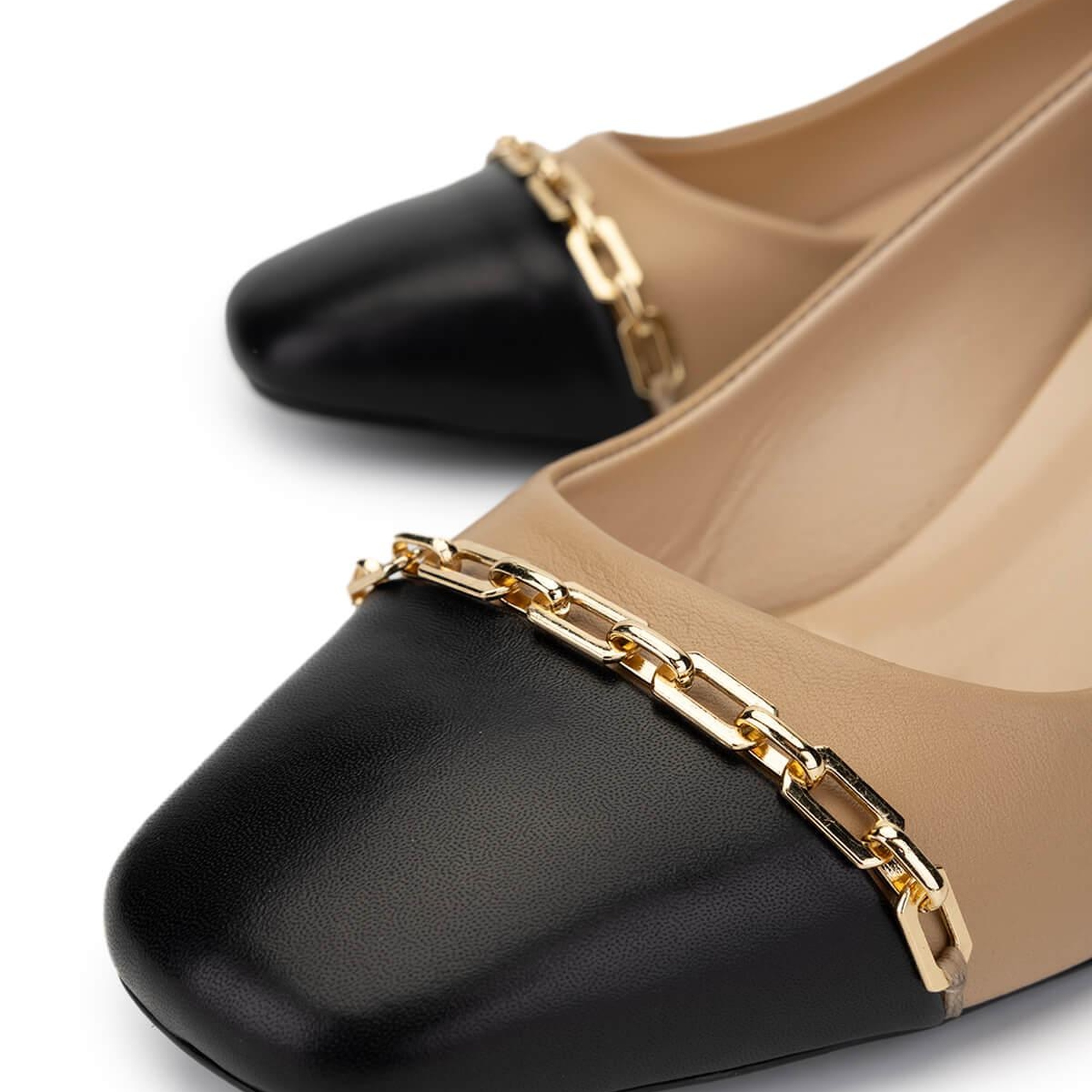 Tamer Tanca Kadın Hakiki Deri Bej Topuklu Ayakkabı