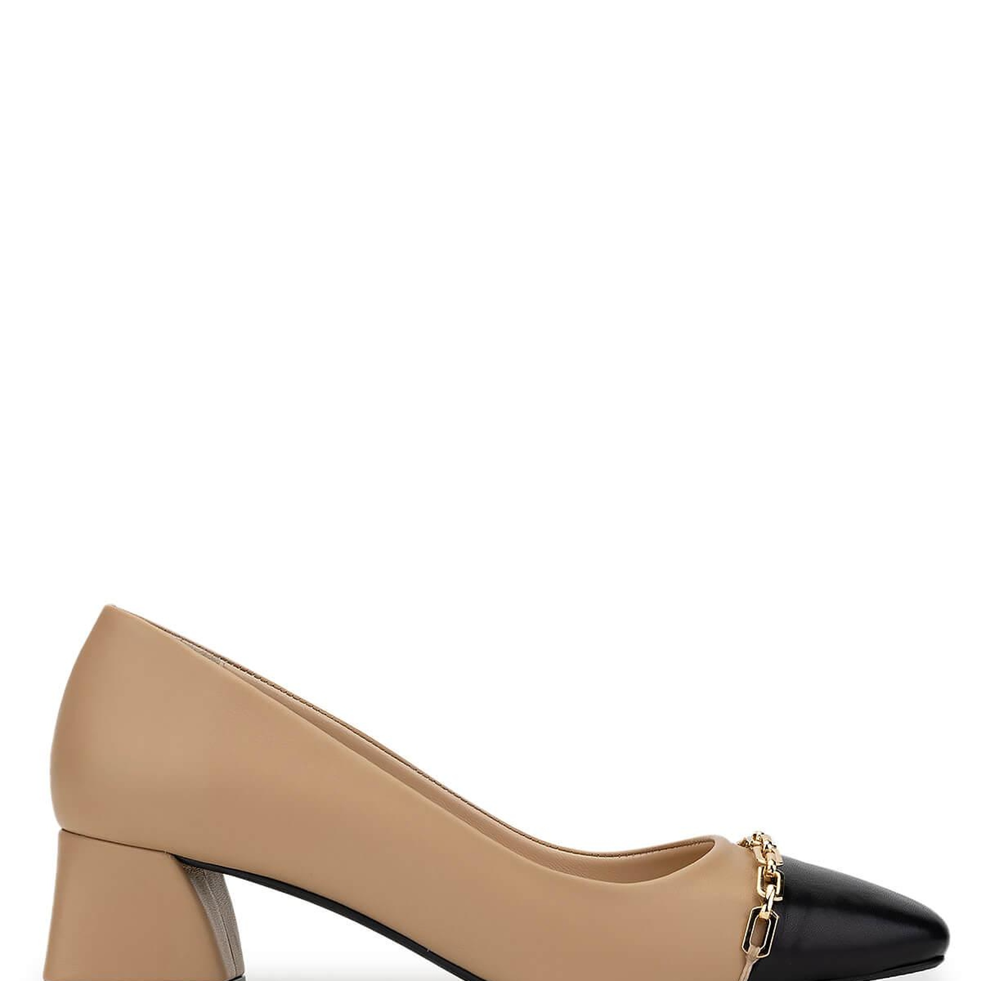 Tamer Tanca Kadın Hakiki Deri Bej Topuklu Ayakkabı