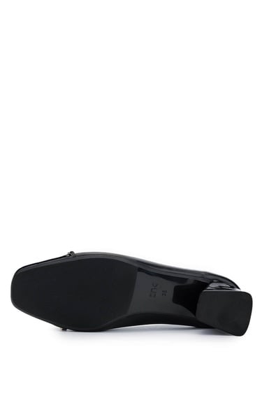  Tamer Tanca Kadın Hakiki Deri Siyah Topuklu Ayakkabı