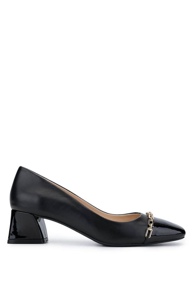  Tamer Tanca Kadın Hakiki Deri Siyah Topuklu Ayakkabı