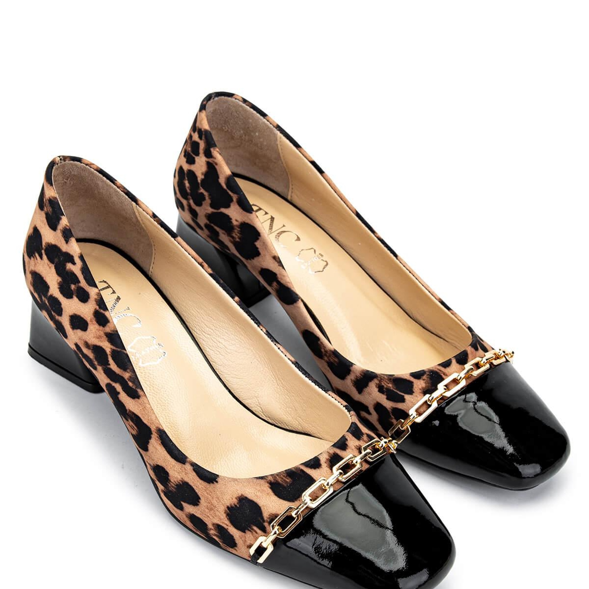 Tamer Tanca Kadın Hakiki Deri Leopar Topuklu Ayakkabı