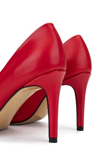  Tamer Tanca Kadın Hakiki Deri Kırmızı Topuklu Ayakkabı