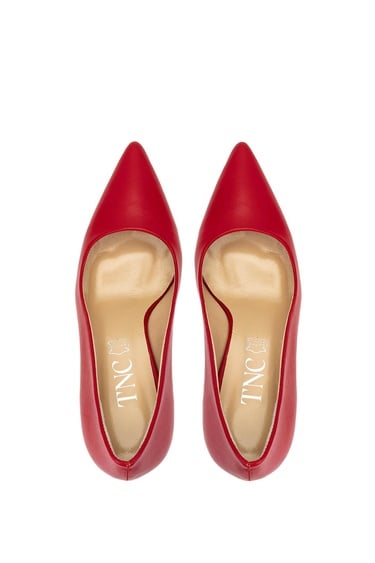  Tamer Tanca Kadın Hakiki Deri Kırmızı Topuklu Ayakkabı