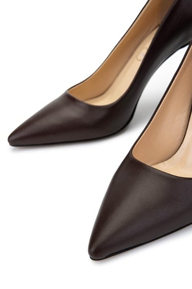  Tamer Tanca Kadın Hakiki Deri Kahverengi Topuklu Ayakkabı