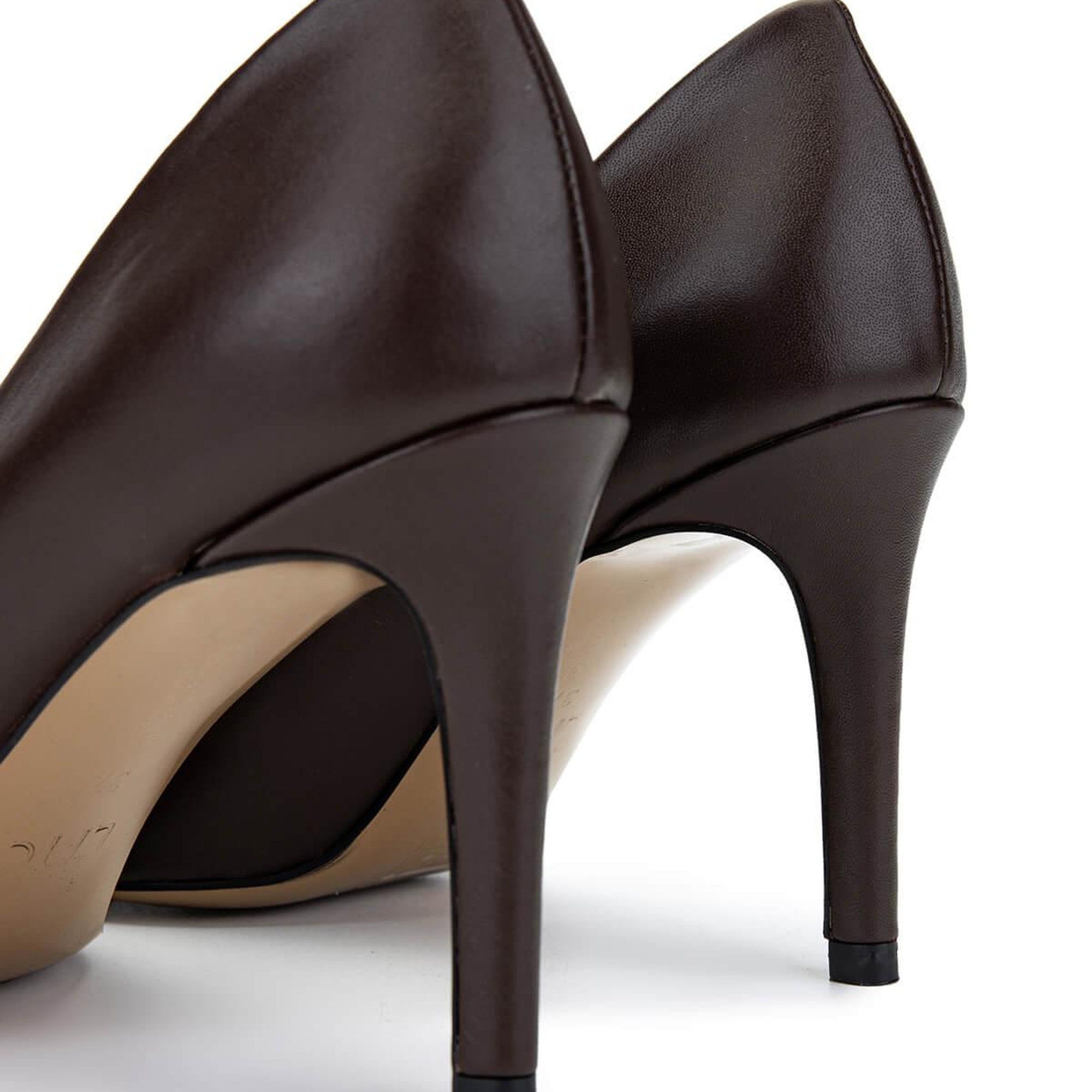 Tamer Tanca Kadın Hakiki Deri Kahverengi Topuklu Ayakkabı