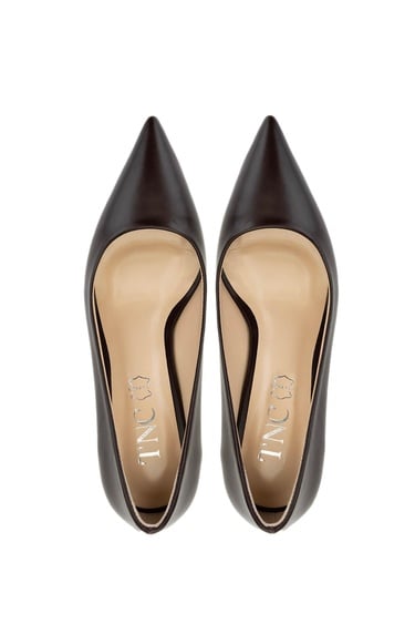  Tamer Tanca Kadın Hakiki Deri Kahverengi Topuklu Ayakkabı