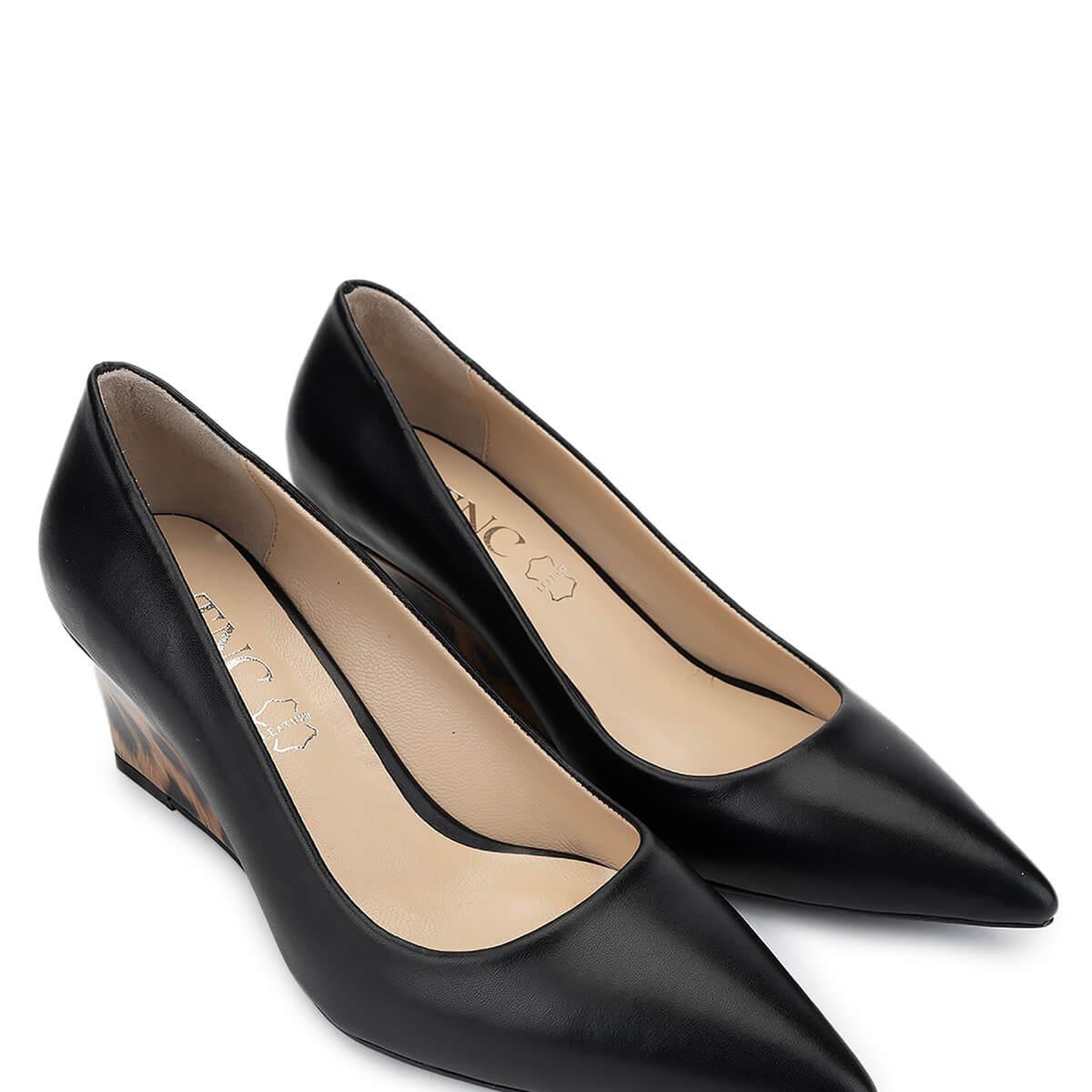 Tamer Tanca Kadın Hakiki Deri Siyah Deri Topuklu Ayakkabı