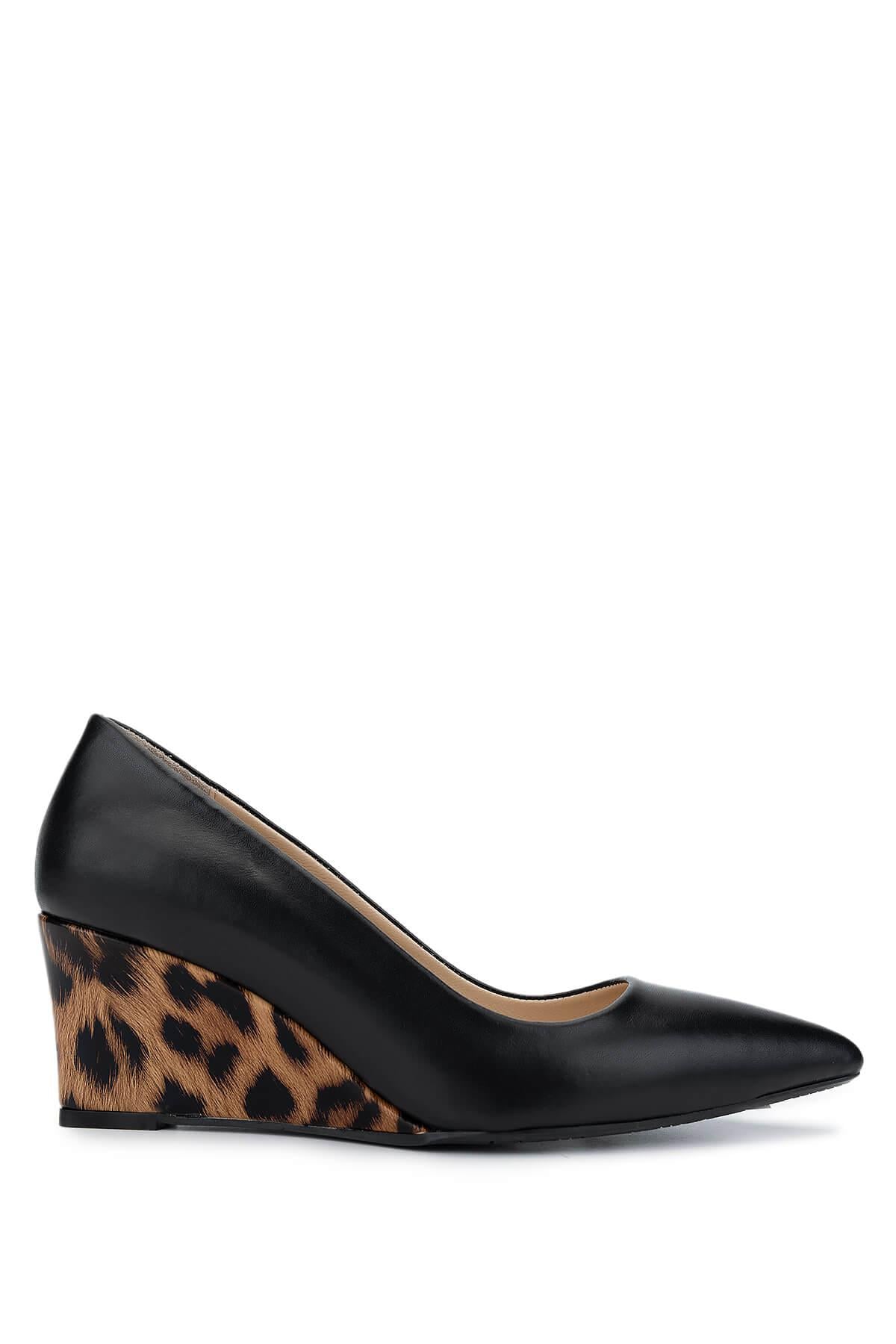  Tamer Tanca Kadın Hakiki Deri Siyah Deri Topuklu Ayakkabı