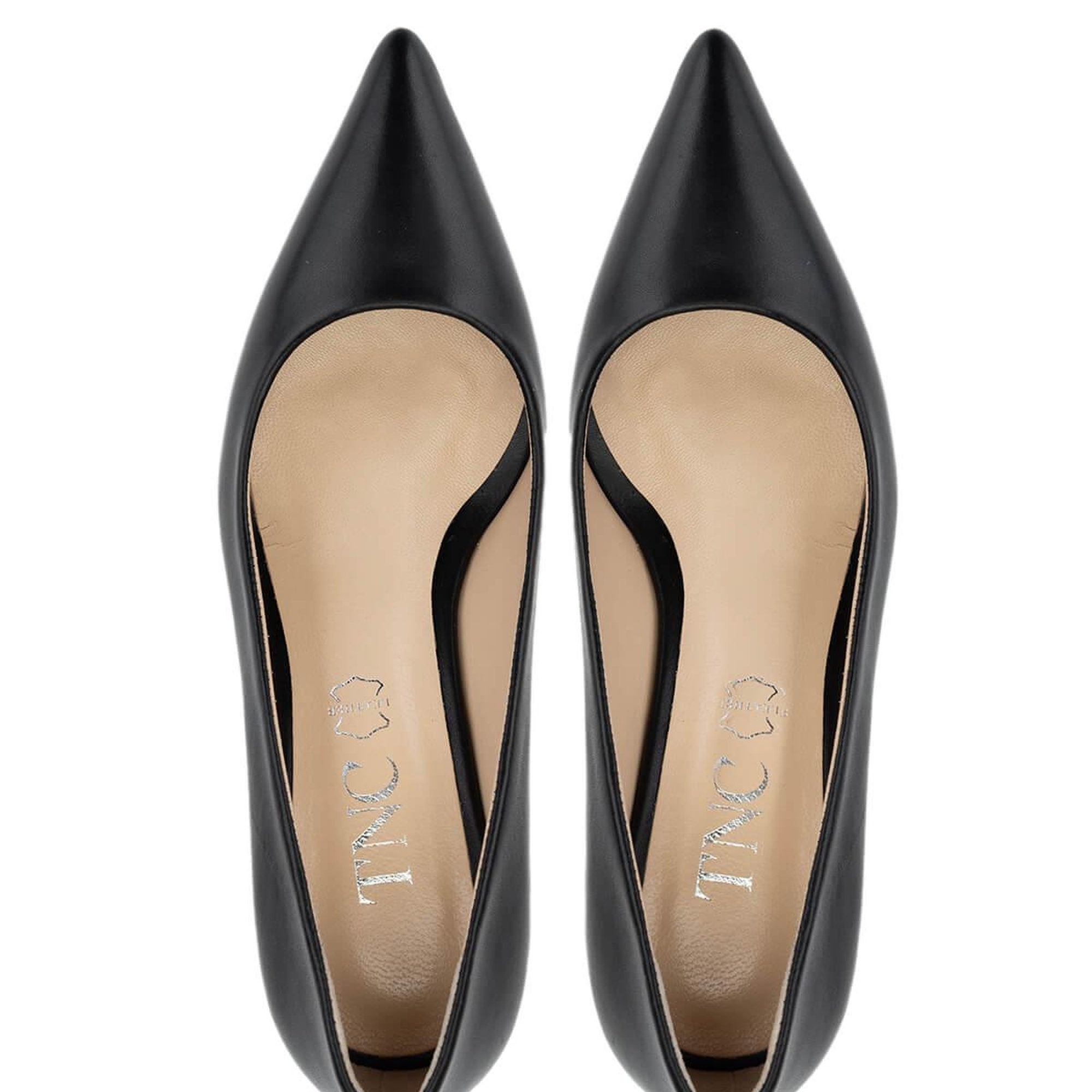 Tamer Tanca Kadın Hakiki Deri Siyah Deri Topuklu Ayakkabı