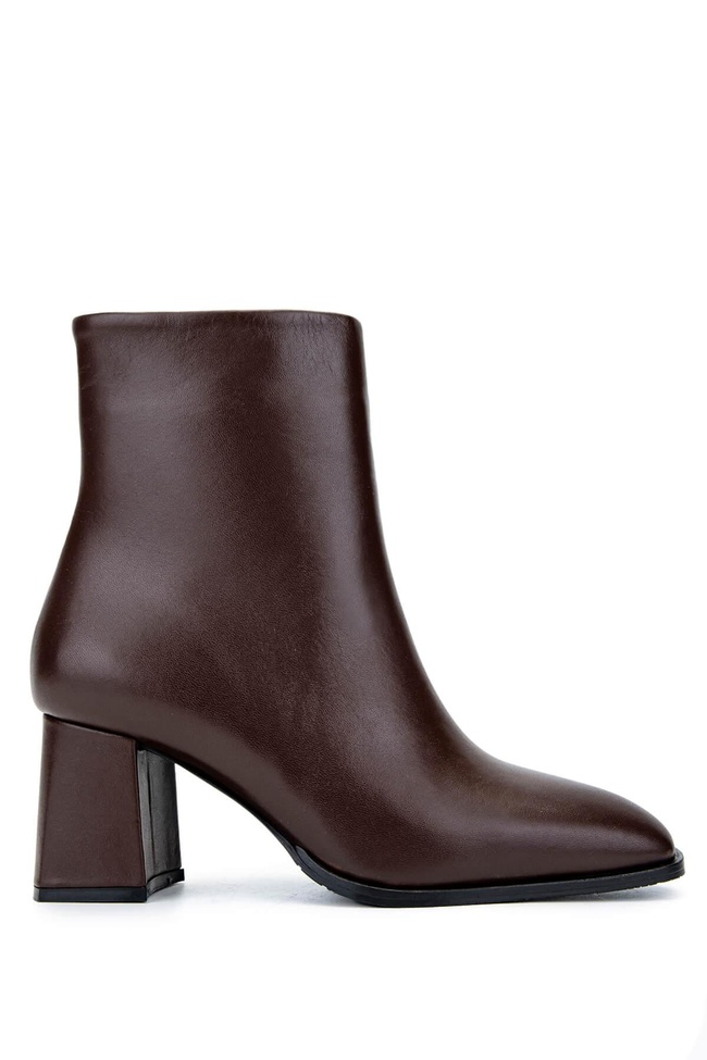  Tamer Tanca Kadın Hakiki Deri Kahverengi Deri Topuklu Bot