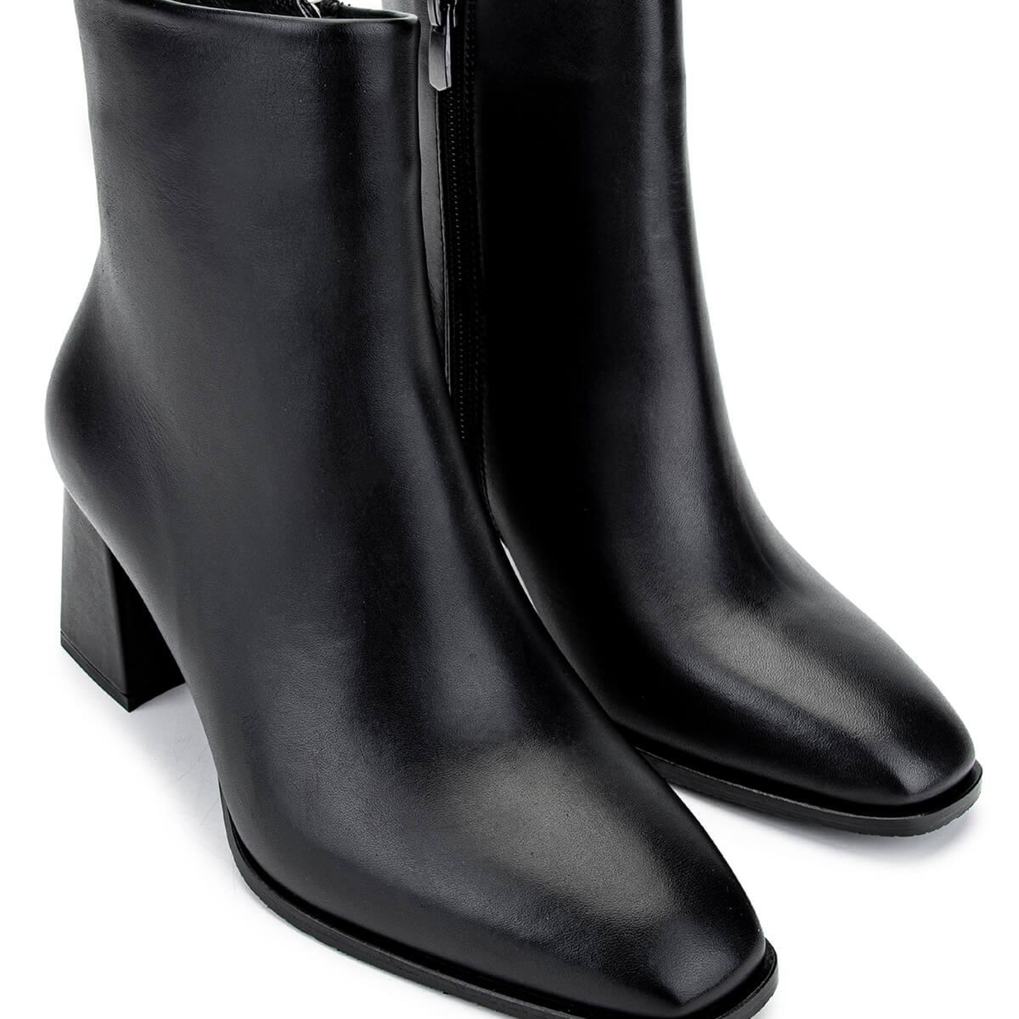 Tamer Tanca Kadın Hakiki Deri Siyah Topuklu Bot