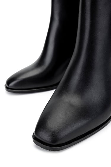  Tamer Tanca Kadın Hakiki Deri Siyah Topuklu Bot