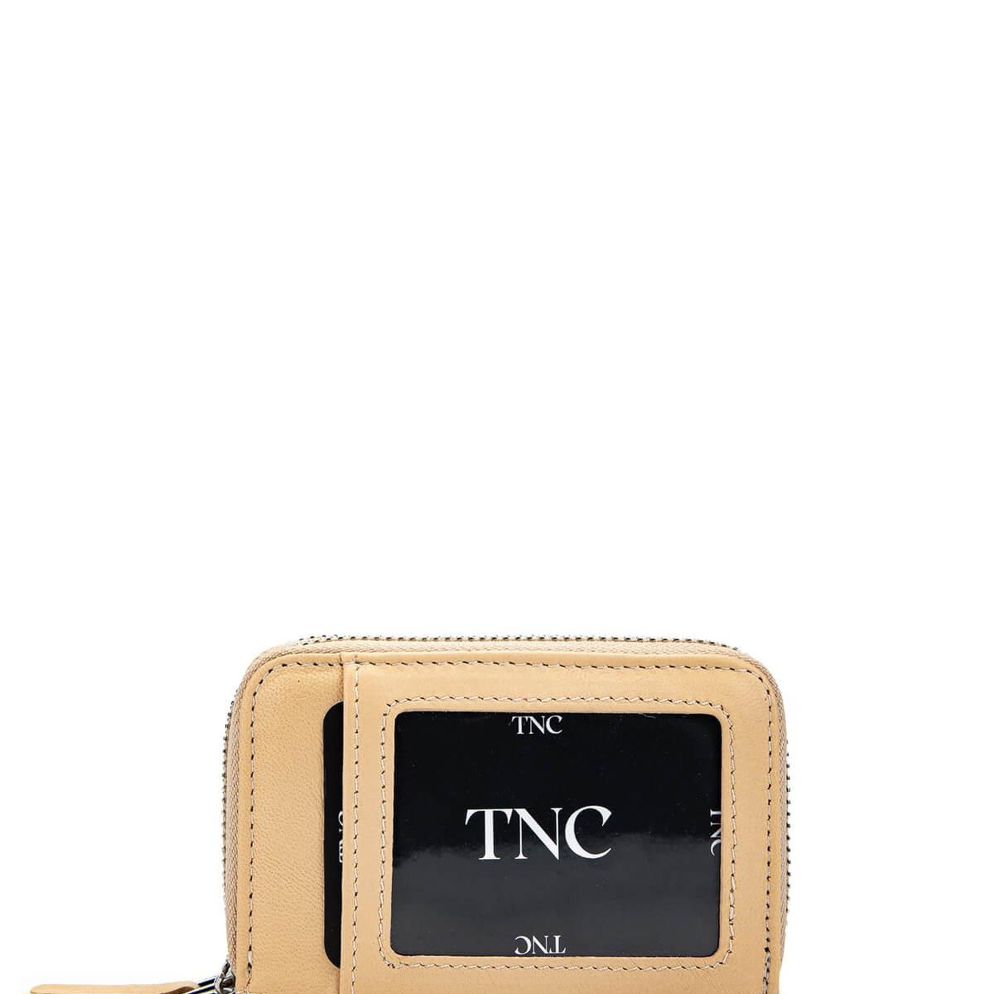 Tamer Tanca Unisex Hakiki Deri Bej Cüzdan Cuzdan