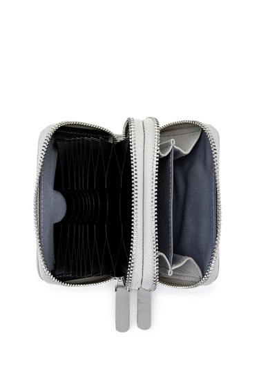  Tamer Tanca Unisex Hakiki Deri Gri Cüzdan Cuzdan