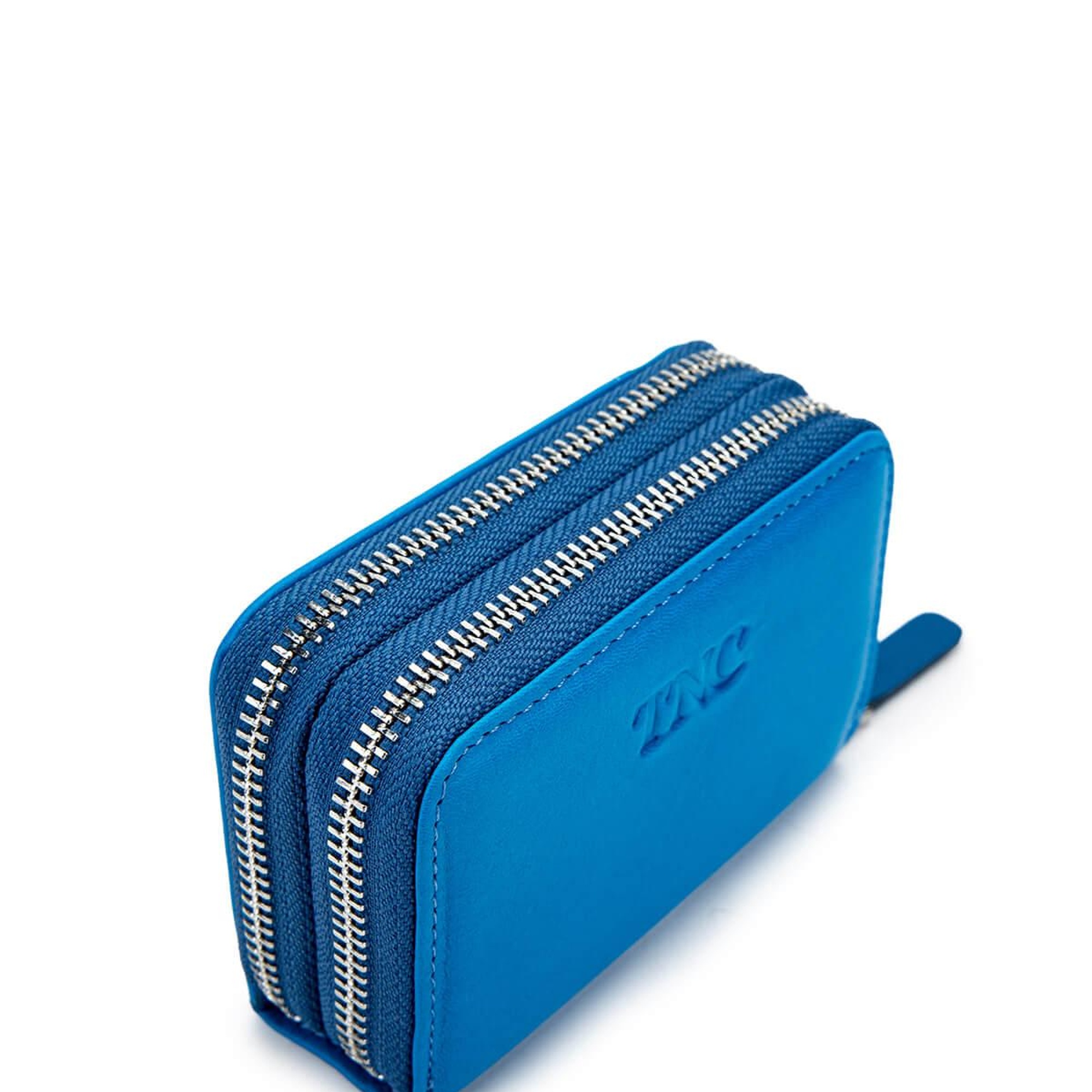 Tamer Tanca Unisex Hakiki Deri Mavi Cüzdan Cuzdan