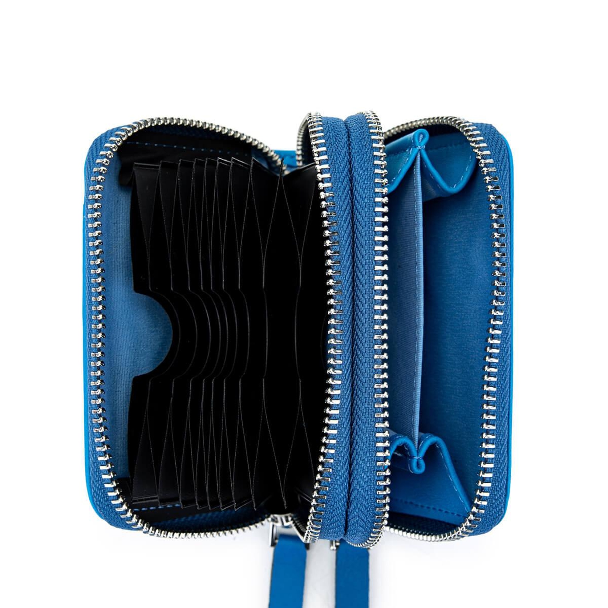 Tamer Tanca Unisex Hakiki Deri Mavi Cüzdan Cuzdan