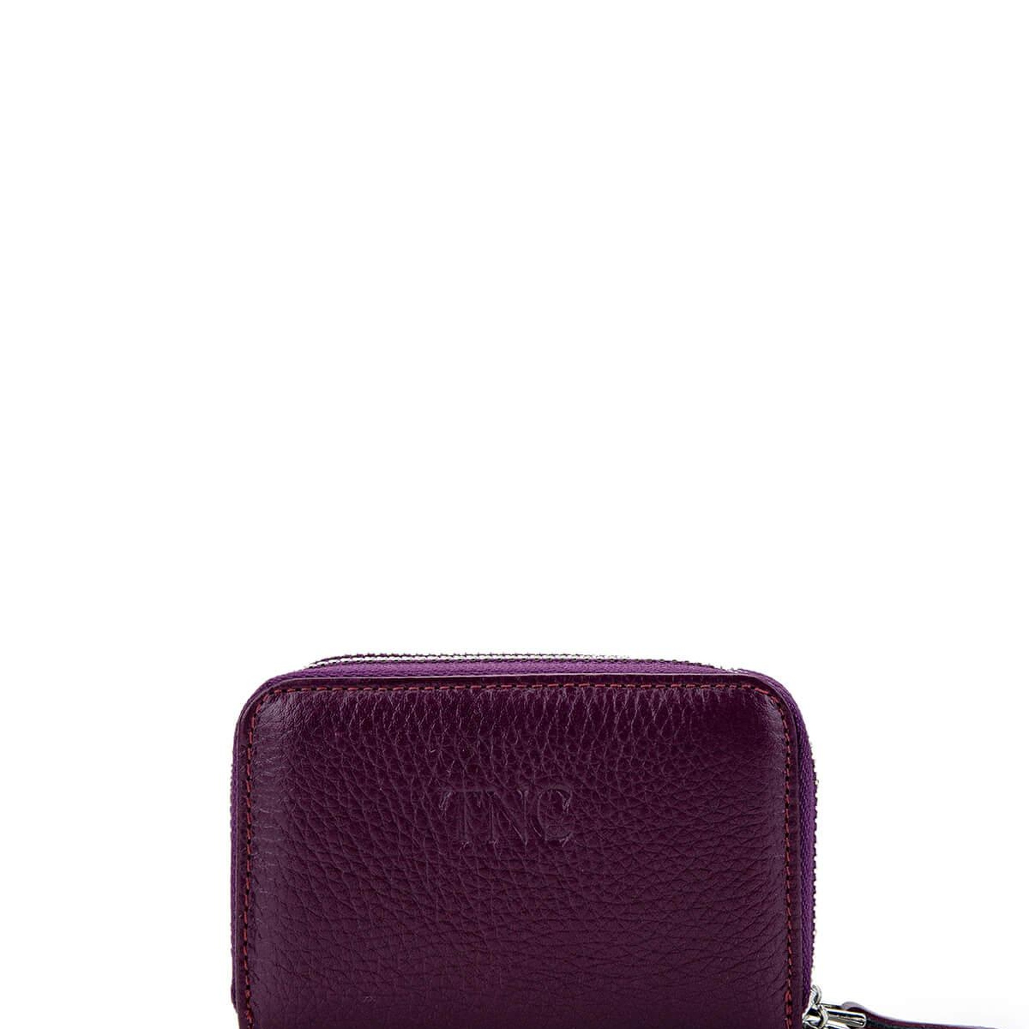 Tamer Tanca Unisex Hakiki Deri Mor Cüzdan Cuzdan