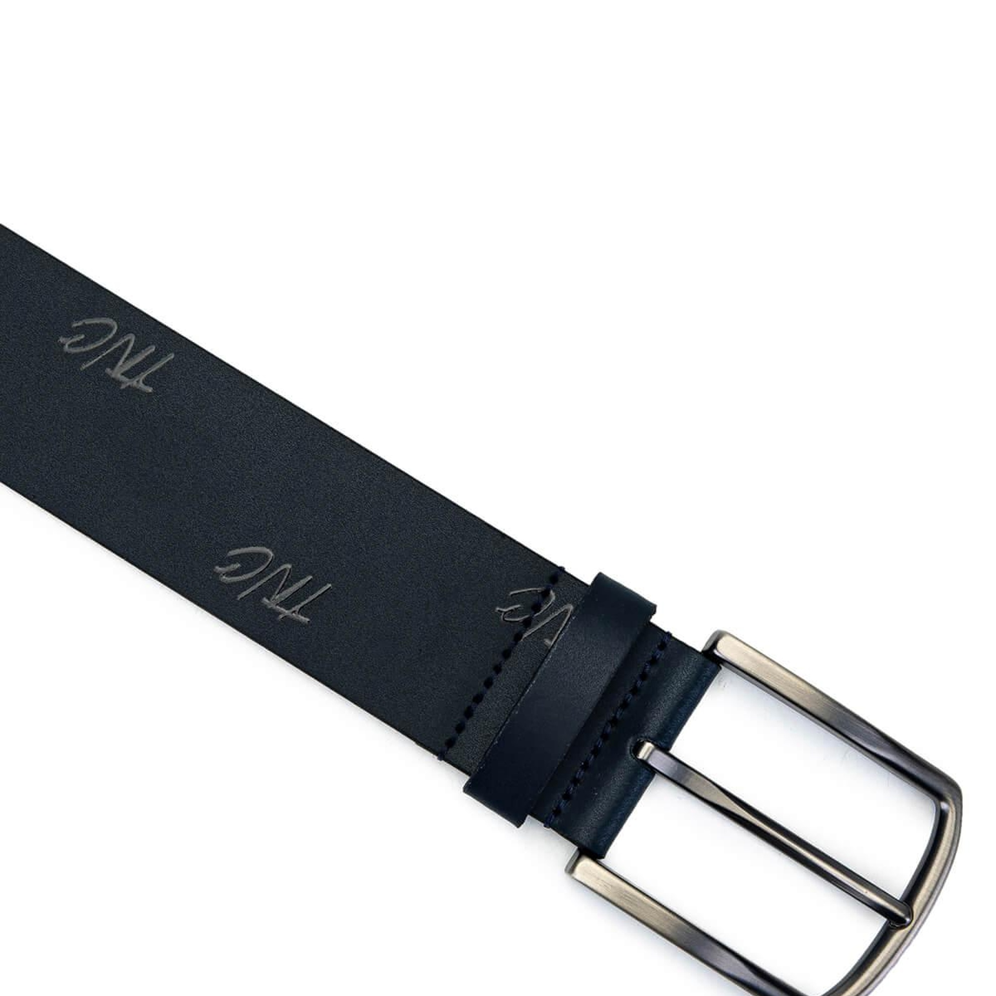 Tamer Tanca Erkek Hakiki Deri Lacivert Spor Kemer